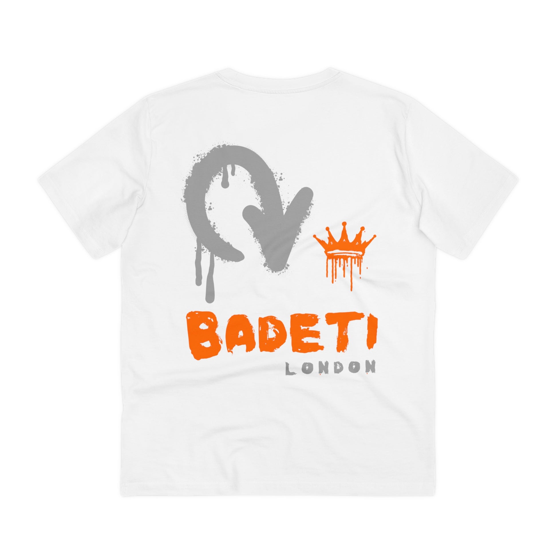 Bad Etiquette London | 247 BADETI T-shirt UNISEX Men's T-shirt 247 BADETI design Bad Etiquette London Streetwear Clothing Brand Drippy Paint Design Iconic Crown Premium WHITE T-shirt