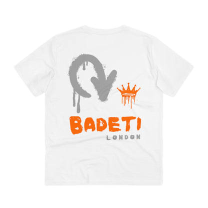 Bad Etiquette London | 247 BADETI T-shirt UNISEX Men's T-shirt 247 BADETI design Bad Etiquette London Streetwear Clothing Brand Drippy Paint Design Iconic Crown Premium WHITE T-shirt