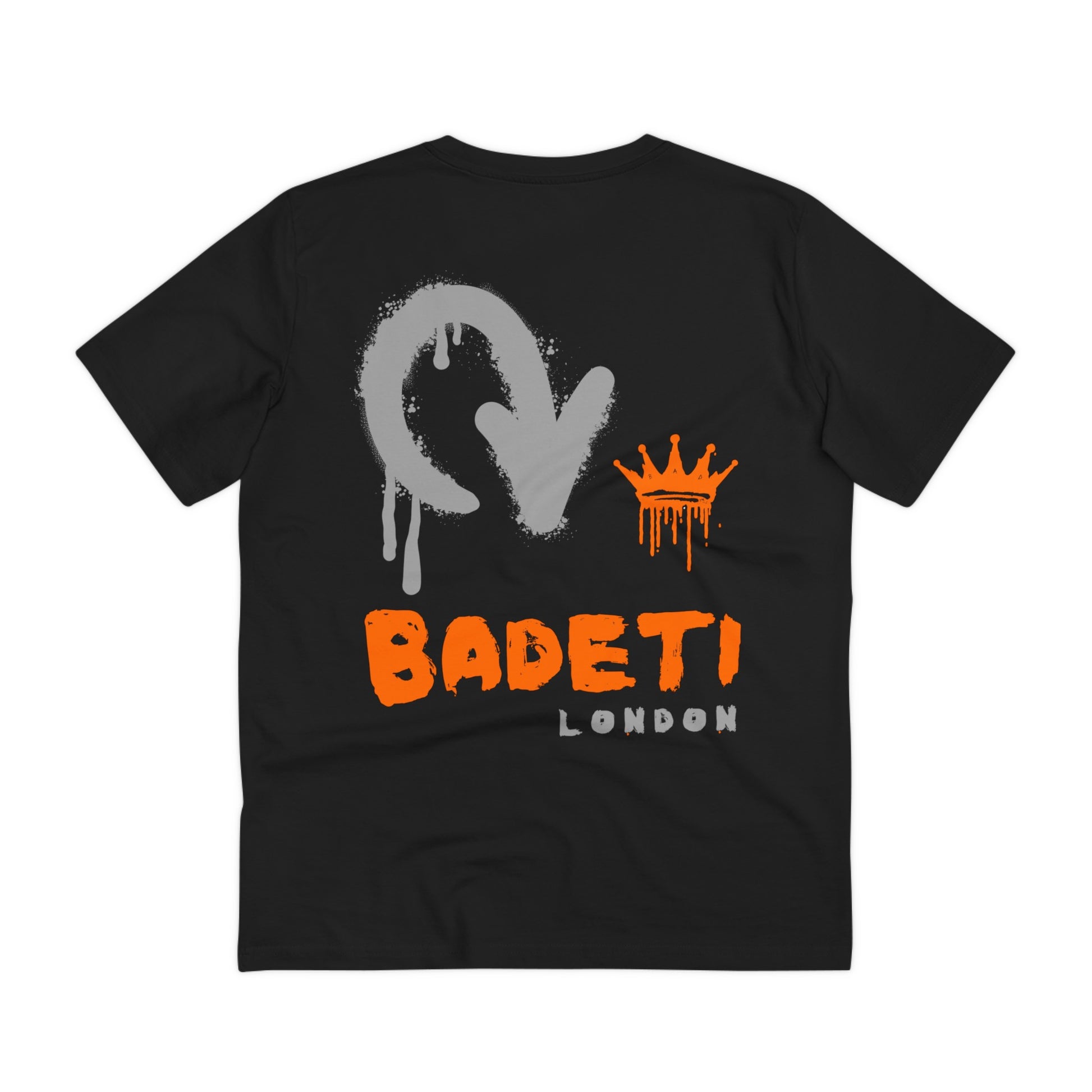 Bad Etiquette London | 247 BADETI T-shirt UNISEX Men's T-shirt 247 BADETI design Bad Etiquette London Streetwear Clothing Brand Drippy Paint Design Iconic Crown Premium BLACK T-shirt