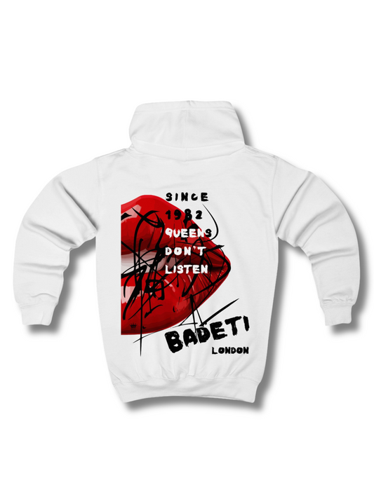 Kids Hoodie

BOLD Hoodies

Queens Don't Listen

Queens Don't Listen Hoodie

Big Lip Hoodie

BADETI London Hoodie
BADETI London Kids

Bad Etiquette London Queens Don't Listen Hoodies