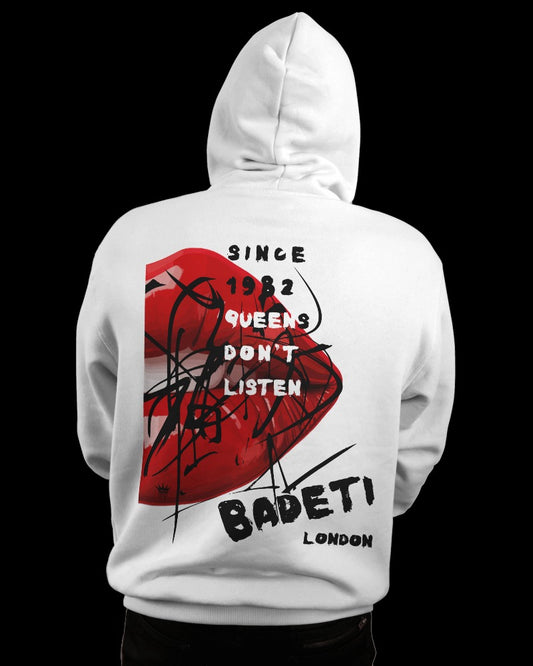 Bad Etiquette London | Queens Don't Listen | Hoodie - BAD ETIQUETTE LONDON